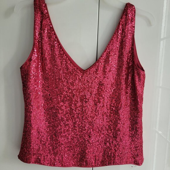 Banana Republic Pink Silk and Sequin Cami Size XS - Picture 3 of 5